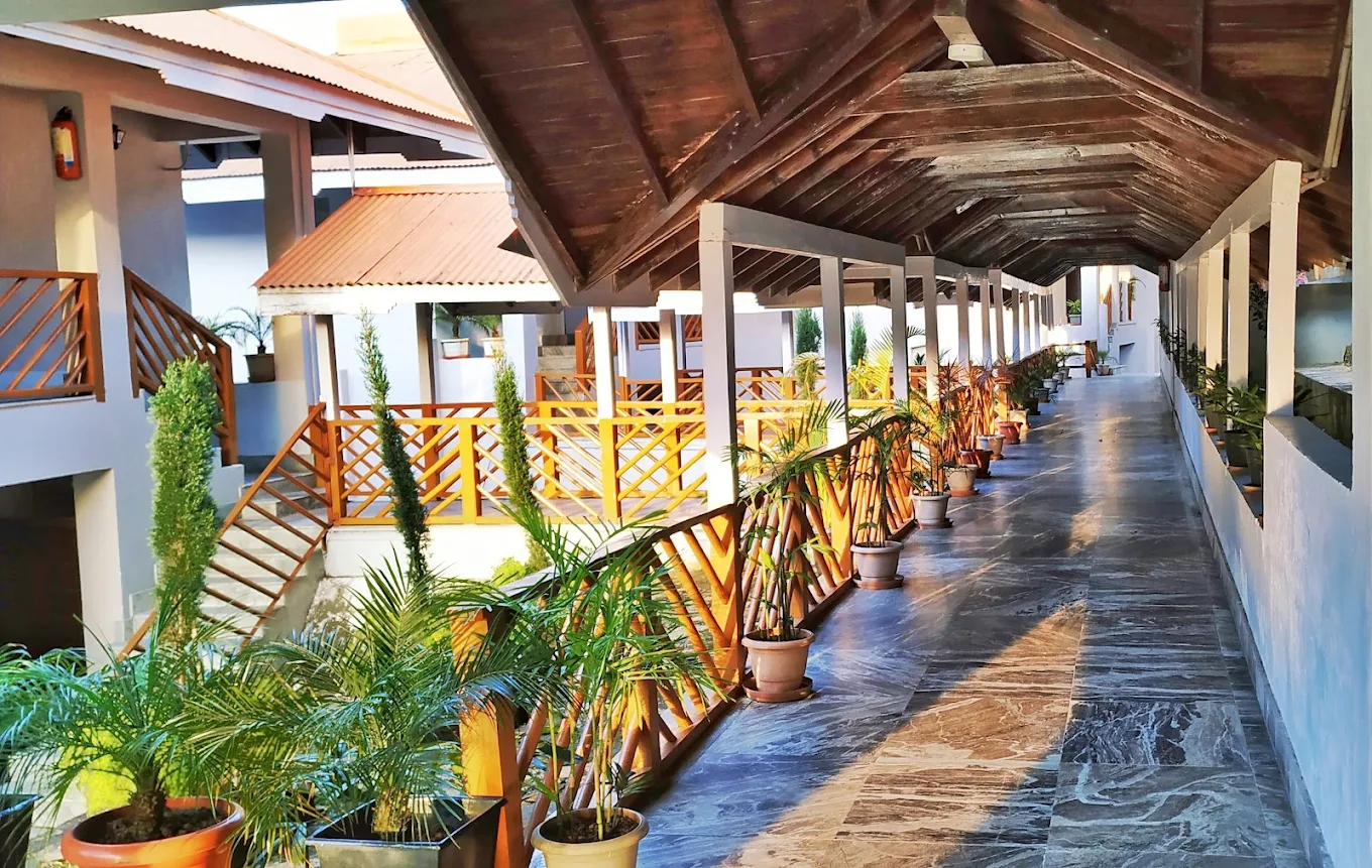 Orchid Lake Resort corridor and accommodation area